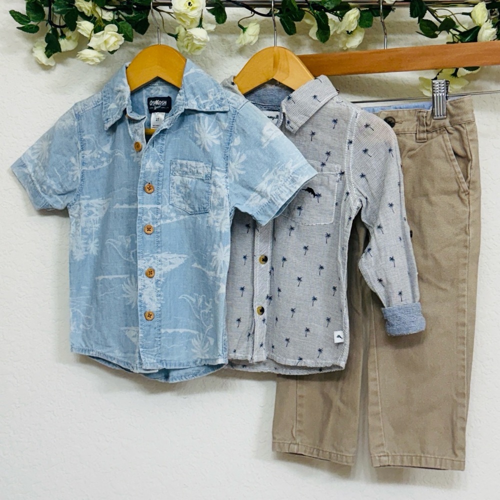 3 Piece Lot of Janie & Jack, Tommy Bahama, + Oshkosh B’gosh Summer Coordinates